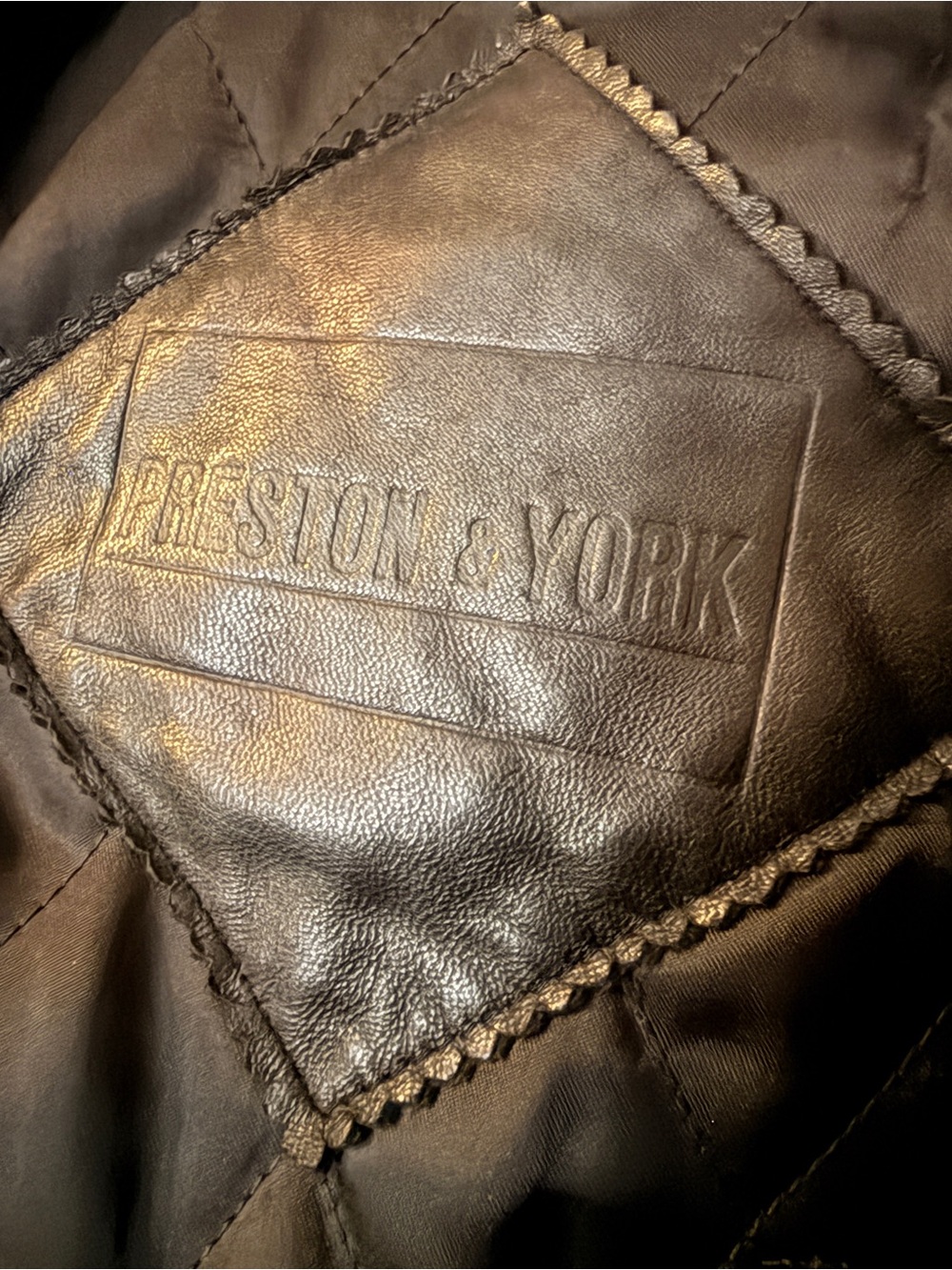 Preston & York Black Genuine Lambskin Leather Coat Jacket Small S Quilted Lining - Picture 3 of 6